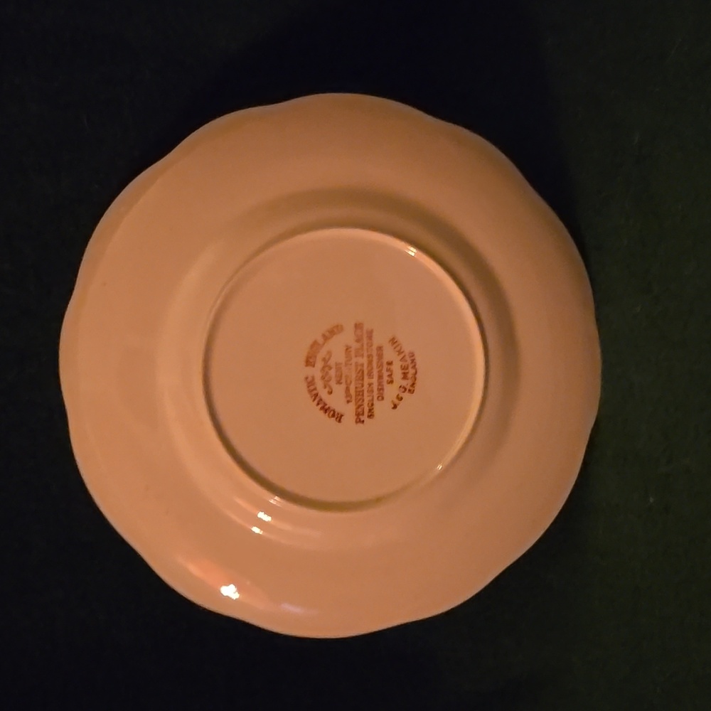 Classic Pink Scenic Dinner Plates. - Picture 9 of 11